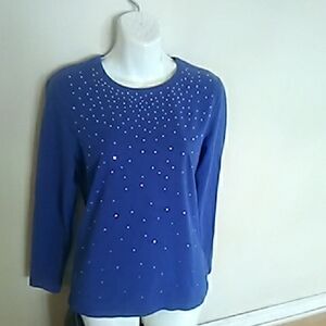 💲1⃣⏩⏩Sparkling Blue Long Sleeve Women's Top